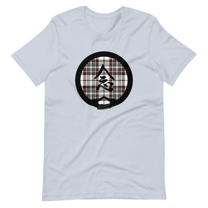 Mudra-Mindfulness on White-Red-Black Plaid (avail. in 6 colors)