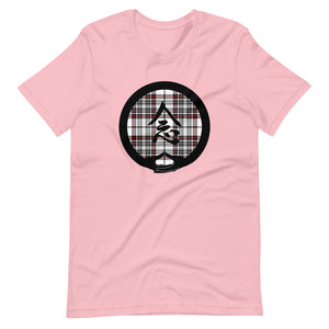 Mudra-Mindfulness on White-Red-Black Plaid (avail. in 6 colors)