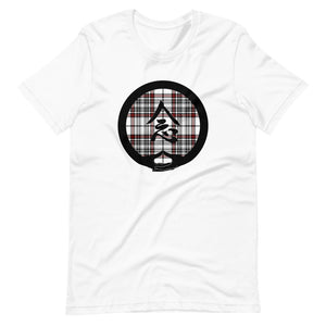 Mudra-Mindfulness on White-Red-Black Plaid (avail. in 6 colors)