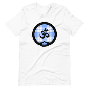 Mudra-Om on Light Blue Plaid (avail. in 3 colors)