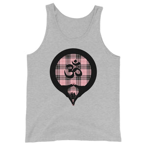 Yoni Mudra-Om on Pink Plaid2 (avail. in 2 colors)