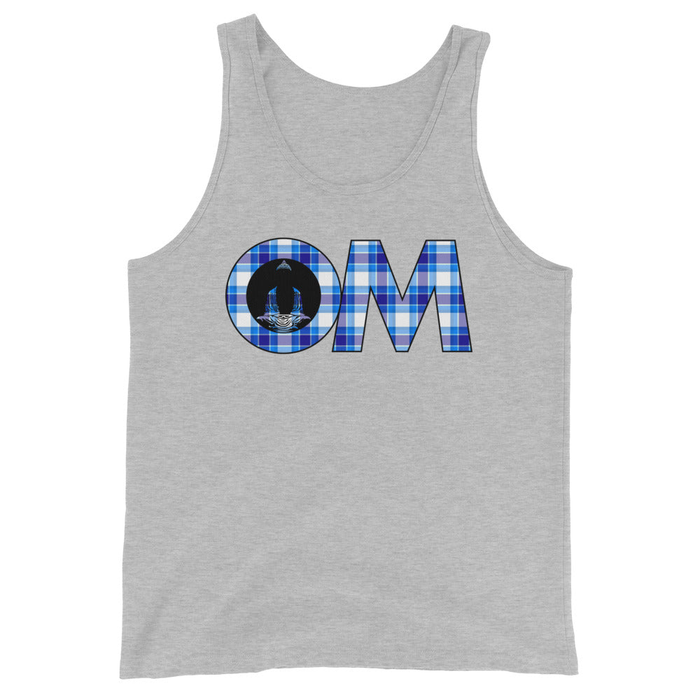 OM-Buddha with Blue Plaid (avail. in 2 colors)