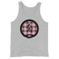 Mindfulness with Dhyana Mudra - on Pink Plaid2 (avail. in 2 colors)