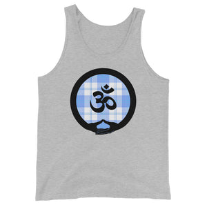 Mudra-Om on Light Blue Plaid (avail. in 3 colors)