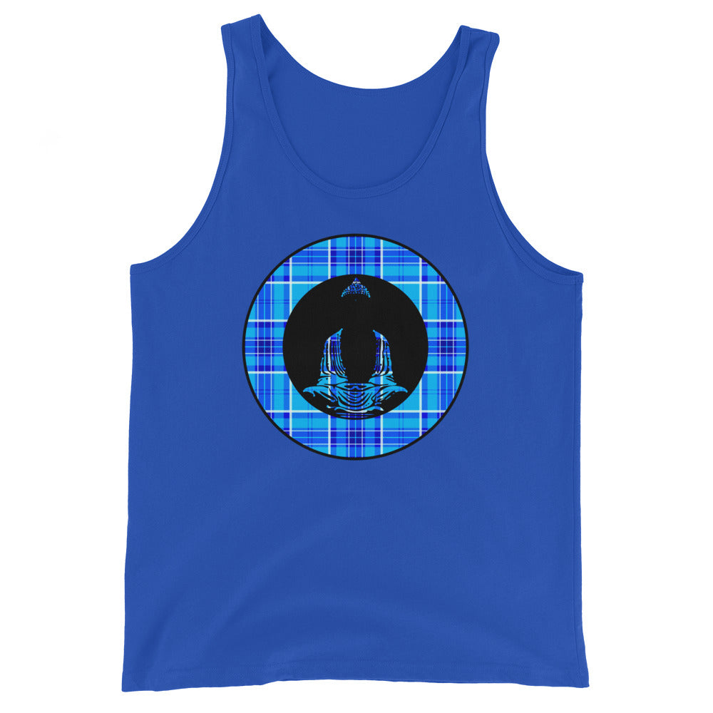 Buddha-Blue & Cyan Plaid (avail. in 3 colors)