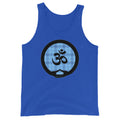 Om with Dhyana Mudra - on Light Blue Plaid2 (avail. in 3 colors)