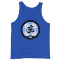Om with Dhyana Mudra - on Light Blue Plaid (avail. in 3 colors)