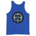 Mindfulness with Dhyana Mudra - on BlueGreen Plaid (avail. in 3colors)